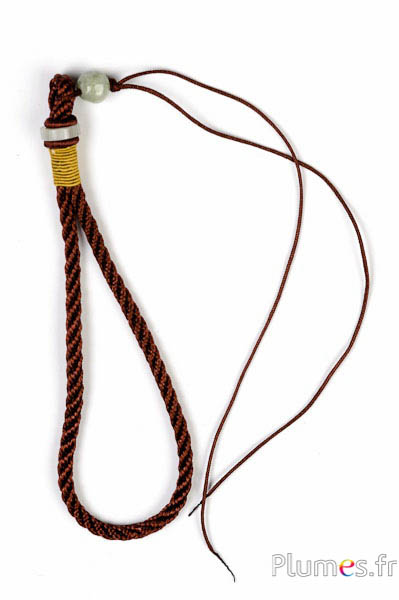 Snoer met een parel - lengte 280 mm - bordeaux